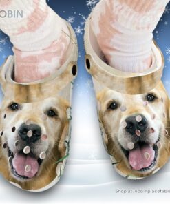 Cute Golden Retriever 3D Printed Crocs Clogs Shoes