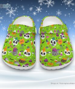 Cute Pumpkin And Skull Halloween Pattern Classic Crocs