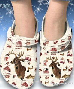 Cuts of Venison 3D Printed Crocs Clogs Shoes