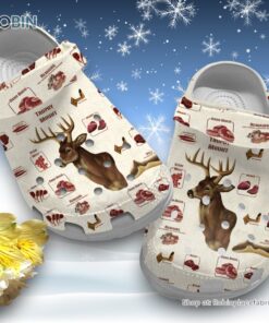 Cuts of Venison 3D Printed Crocs Clogs Shoes