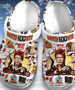 David Boo Wie Happy Halloween White Unisex Classic Crocs