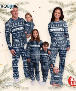 Dallas Cowboys NFL Patterns Essentials Christmas Holiday Family Matching Pajama Sets