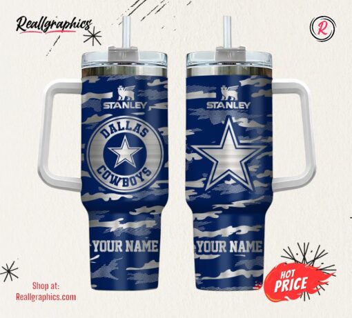 Dallas Cowboys NFL Personalized New Camo Pattern Stanley Tumbler 40oz