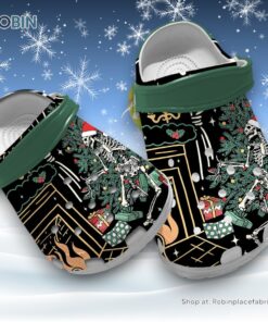 Dead Inside Skeleton Christmas 3D Printed Crocs Shoes Dead Inside Skeleton Christmas 3D Printed Crocs Shoes