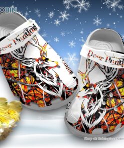 Deer Hunting Orange Camo 3D Printed Crocs Clogs Shoes