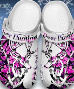 Deer Hunting Purple Camo 3D Printed Crocs Clogs Shoes