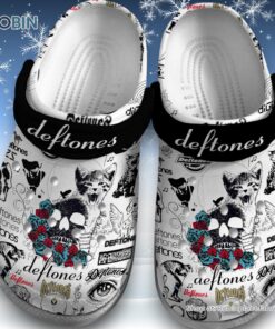 Deftones Skull And Cat And Rose Halloween Unisex Classic Crocs