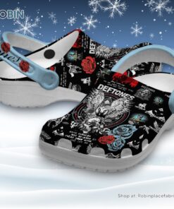 Deftones Skull And Rose Halloween Black Classic Crocs