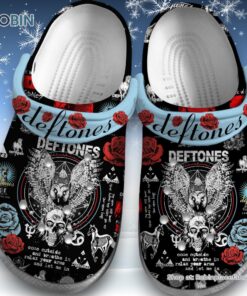 Deftones Skull And Rose Halloween Black Classic Crocs