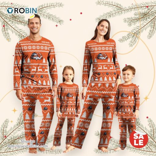 Denver Broncos Christmas NFL Custom Family Pajamas