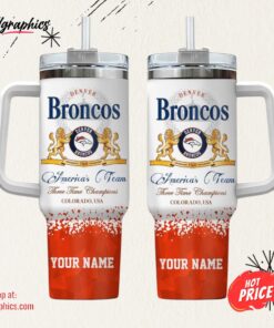 Denver Broncos Personalized NFL Champions Modelo 40oz Stanley Tumbler Denver Broncos Personalized NFL Champions Modelo 40oz Stanley Tumbler
