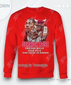 Derrick Rose Chicago Bulls 2008 2016 Thank You For The Memories T Shirt Derrick Rose Chicago Bulls 2008 2016 Thank You For The Memories T Shirt