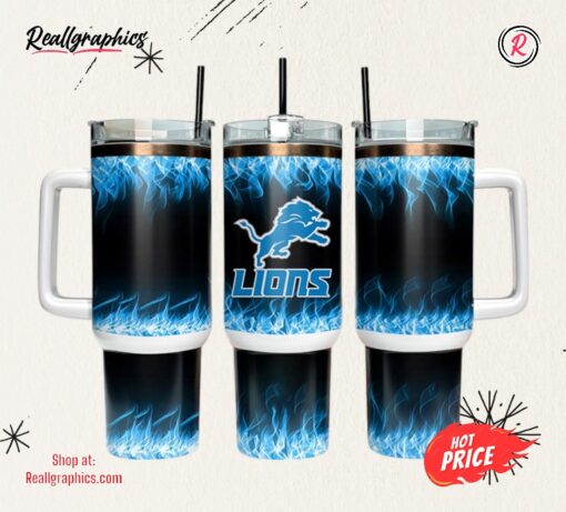 Detroit Lions 40oz Tumbler NFL Tumbler Wrap