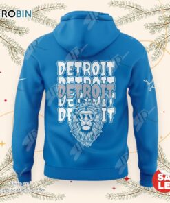 Detroit Lions Angry Runs Hoodie   Blue