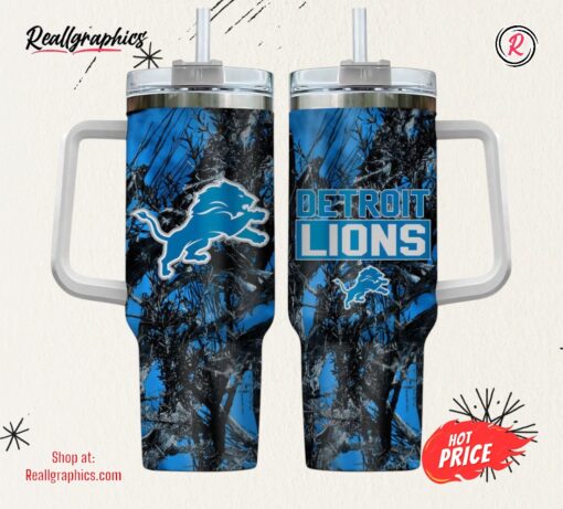 Detroit Lions NFL Hunting Personalized Stanley Tumbler 40oz