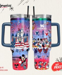 Disney Characters Magical Castle 4th Of July 40oz Tumbler 2024