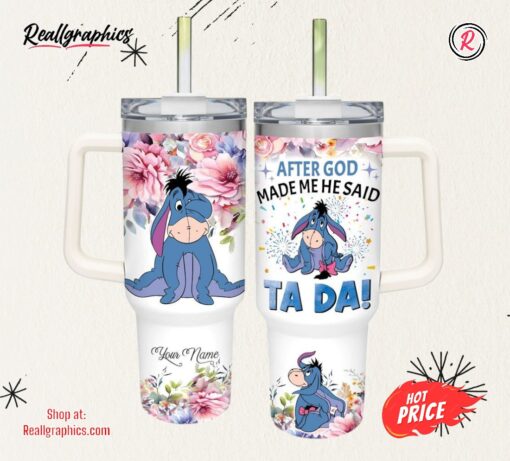 Disney Custom Name Eeyore Tada 40oz Stainless Steel Tumbler
