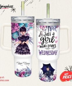 Disney Custom Name Just A Girl Loves Wednesday 40oz Stainless Steel Tumbler Disney Custom Name Just A Girl Loves Wednesday 40oz Stainless Steel Tumbler