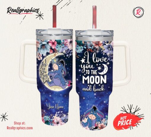 Disney Eeyore I Love You To The Moon &Amp Back 40oz Stainless Steel Tumbler
