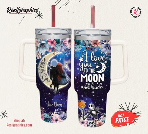 Disney Jack Skellington I Love You To The Moon &Amp Back 40oz Stainless Steel Tumbler
