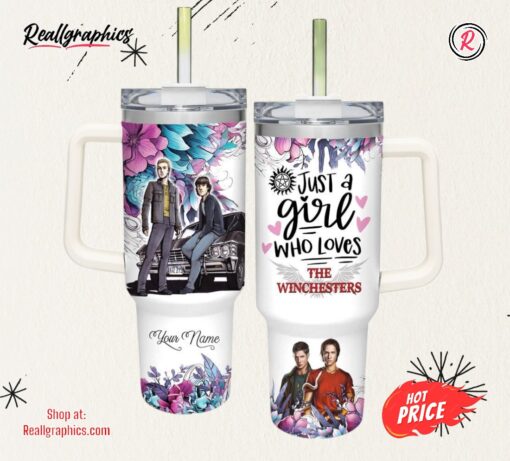 Disney Just A Girl Loves The Winchesters Supernatural 40oz Stainless Steel Tumbler