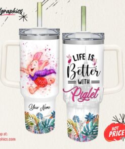 Disney Life Is Better With Piglet 40oz Tumbler