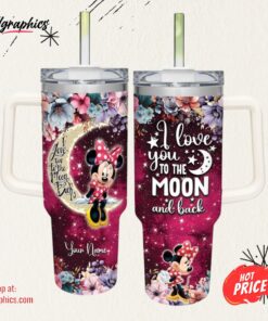 Disney Minnie Mouse I Love You To The Moon &Amp Back 40oz Stainless Steel Tumbler