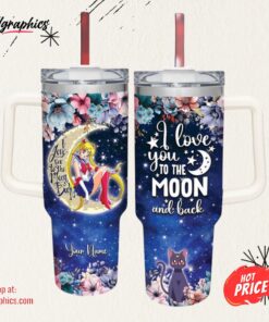 Disney Sailor Moon I Love You To The Moon &Amp Back 40oz Stainless Steel Tumbler