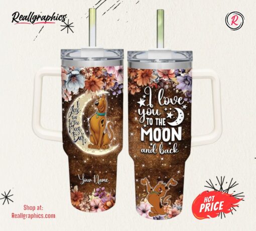 Disney Scooby Doo I Love You To The Moon &Amp Back 40oz Stainless Steel Tumbler