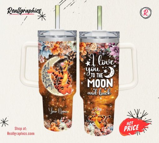 Disney Tigger I Love You To The Moon &Amp Back 40oz Stainless Steel Tumbler