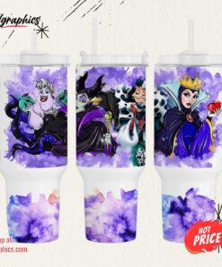 Disney Villains Cup 40 Oz Maleficent Ursula The Evil Queen Villain World Stainless Steel Tumbler With Handle 40Oz Villain Disney Characters Stanley Cups Dupe