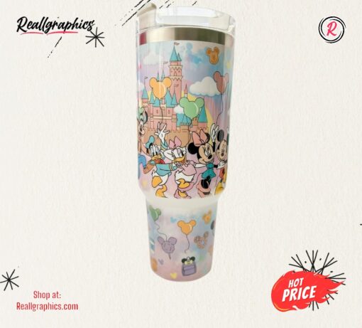 Disneyland Tumbler Magical Kingdom Disney World Park 40oz Traveler Cup Mickey And Minnie Mouse Stainless Steel Stanley Tumbler Dupe