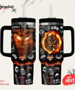 Disturbed Music Custom Stanley Cup 40 OZ Tumbler With Handle