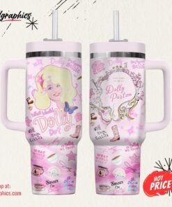 Dolly Parton Music Custom Stanley Cup 40 OZ Tumbler With Handle