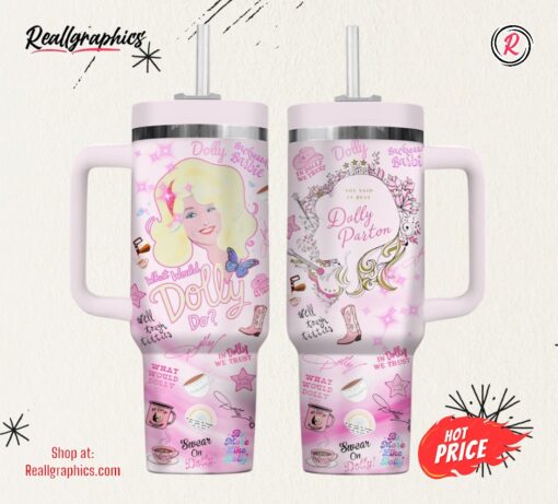 Dolly Parton Music Custom Stanley Cup 40 OZ Tumbler With Handle
