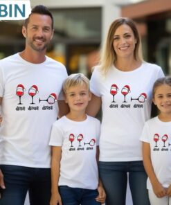 Drink Drank Drunk Christmas Sweatshirt, Funny Christmas Tee Wine Shirt, Long Sleeve Cotton, Hoodie