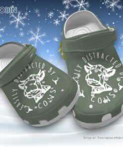 Easily Distracted By Cows 3D Printed Crocs Shoes Easily Distracted By Cows 3D Printed Crocs Shoes