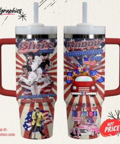 Elvis Presley Happy Independence Day 4Th Of July Stanley Tumbler 40oz