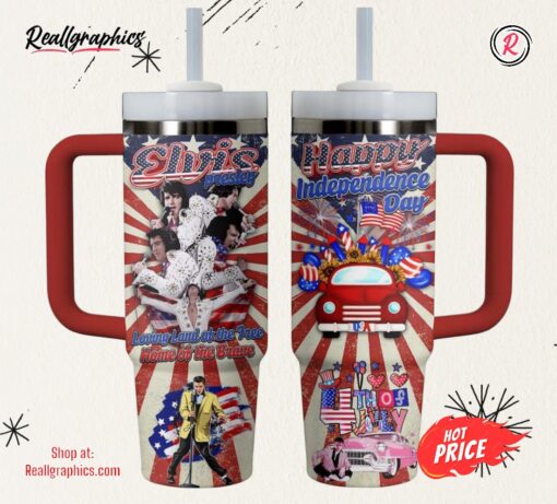 Elvis Presley Happy Independence Day 4Th Of July Stanley Tumbler 40oz