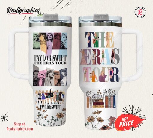 Eras Tour 40oz Tumbler Taylor Swift Stanley Quencher with Handle
