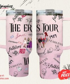 Eras Tour Pink Stanley 40oz Tumbler Taylor Swift Quencher With Handle