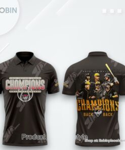 Erie SeaWolves 2024 Eastern League Champions Back To Back Polo Shirt