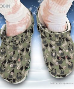Farmer Chicken Camo 3D Printed Crocs Clogs Shoes