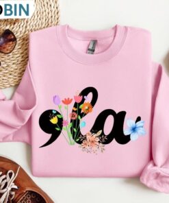 Floral Comma La Sweatshirt, Cute Kamala Harris Shirt, Long Sleeve Cotton, Hoodie Floral Comma La Sweatshirt, Cute Kamala Harris Shirt, Long Sleeve Cotton, Hoodie