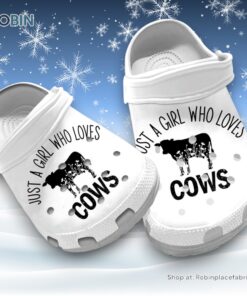 Fluffy Just A Girl Who Loves Cows 3D Printed Crocs