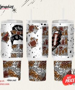 Football Mom 40 Oz 2 Piece Tumbler Wrap