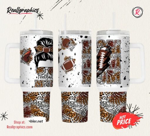 Football Mom 40 Oz 2 Piece Tumbler Wrap