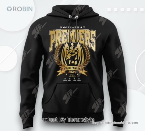 Four Peat Premiers Penrith Panthers 2024 AOP Clothing (Hoodie, Sweatshirt, T Shirt), Longpants, Cap