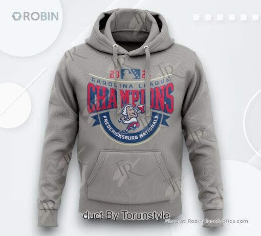 Fredericksburg Nationals 2024 Carolina League Champions AOP Clothing (Hoodie, Sweatshirt, T Shirt)   Grey