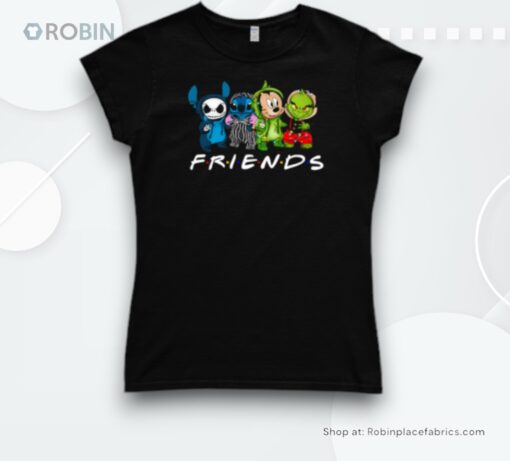 Friends Jack Skellington, Stitch, Mickey Shirt